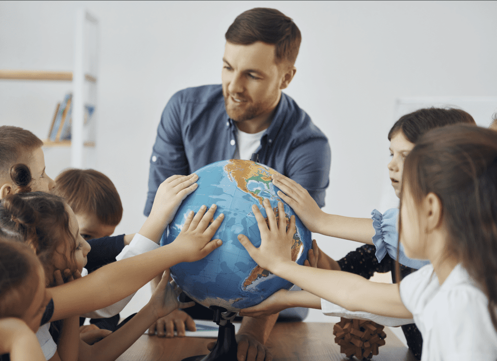 Globe and Children in Class