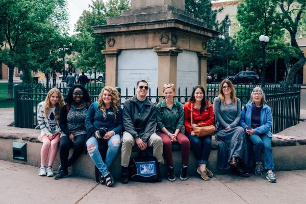 Photos of students in Santa Fe for the seminar Landscape and Memory in the American Southwest.