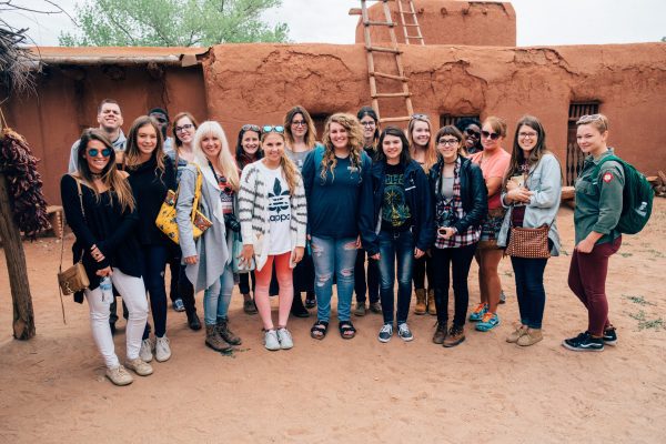 Photos of students in New Mexico for the seminar Landscape and Memory in the American Southwest.